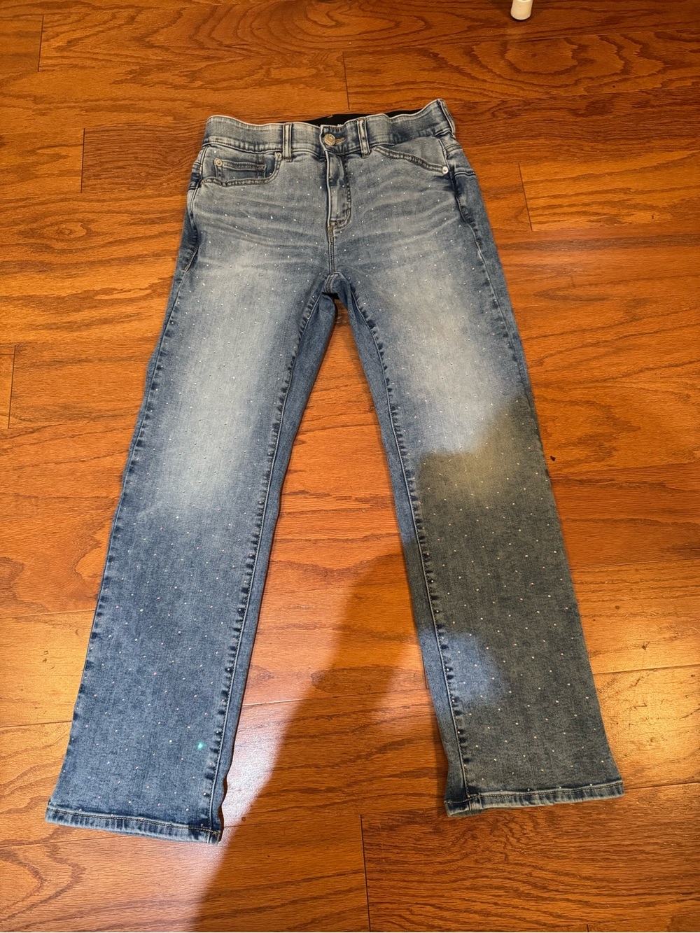 torrid Light Blue Straight Leg Jeans with Subtle Speckle Detail